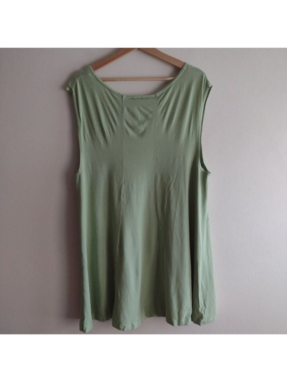 Bryn Walker Lime Green Relaxed Fit Tunic Bamboo Cotton Blend Top - Picture 7 of 10